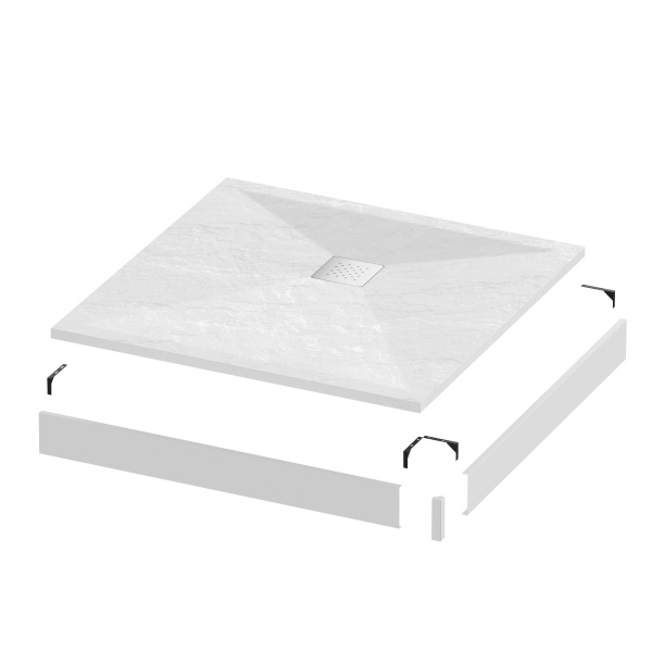 Душевой поддон из искусственного камня GR-S19090Q Grossman Strong 90х90